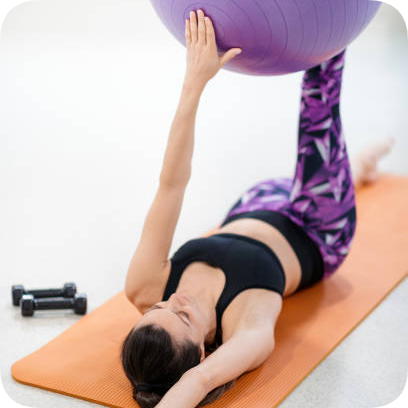 Yoga with a ball